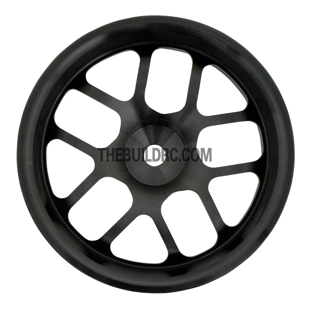 1/10 RC Car High Quality One-Piece Cast 10 Spoke 3mm Offset DRIFT Alloy Wheel Sports (4pcs) - Black