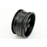 1/10 RC Car High Quality One-Piece Cast 5 Spoke Spider Hexagon style 3mm Offset DRIFT Alloy Wheel Sports (4pcs) - Black