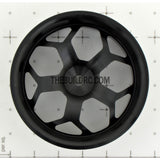 1/10 RC Car High Quality One-Piece Cast 5 Spoke Spider Hexagon style 3mm Offset DRIFT Alloy Wheel Sports (4pcs) - Black
