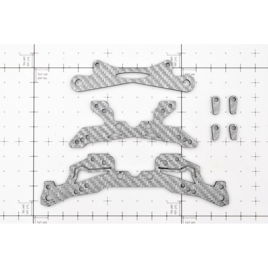 1/10 RC Car YKM Drift Package Plus Type C Carbon FIber Upgrade Kit - Silver