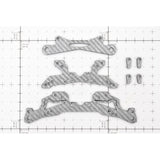 1/10 RC Car YKM Drift Package Plus Type C Carbon FIber Upgrade Kit - Silver