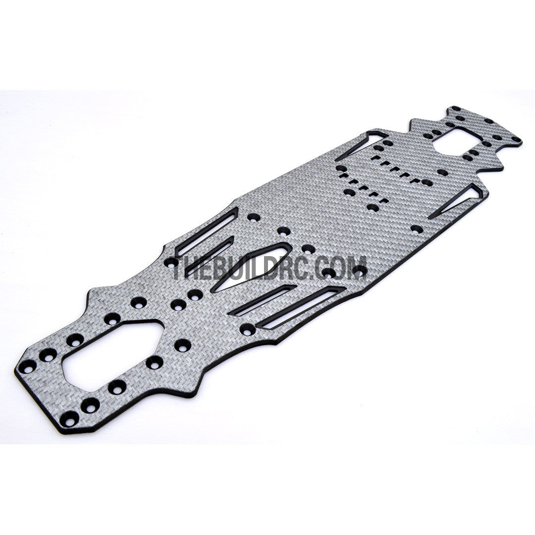 1/10 RC Car Yokomo Mission-D Drift Carbon FIber Chassis Hop Up Upgrade Kit - Silver