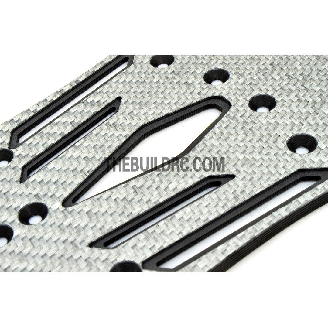 1/10 RC Car Yokomo Mission-D Drift Carbon FIber Chassis Hop Up Upgrade Kit - Silver