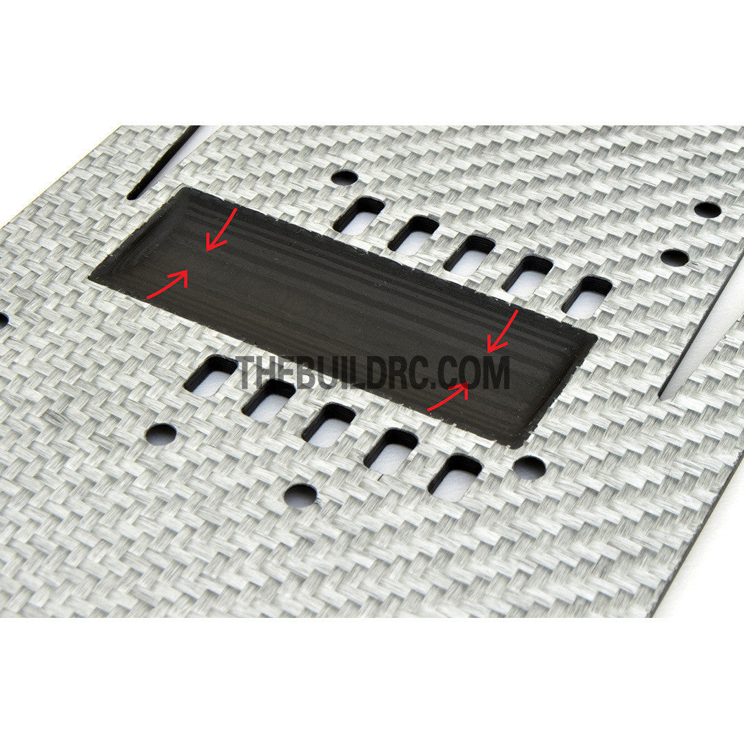 1/10 RC Car Yokomo Mission-D Drift Carbon FIber Chassis Hop Up Upgrade Kit - Silver