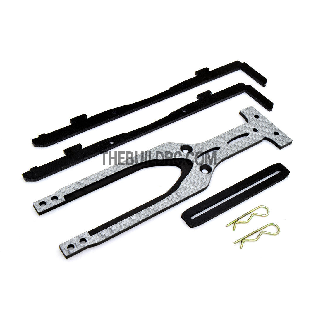 1/10 RC Car Yokomo Mission-D Drift Carbon FIber Chassis Hop Up Upgrade Kit - Silver