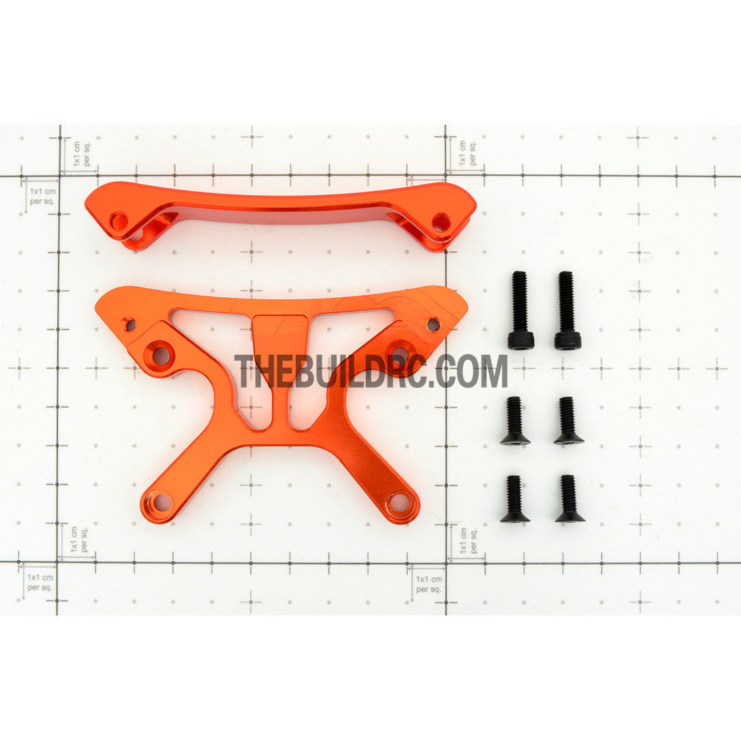 KM HPI Baja 5B 5T SS-Alloy Front Shock Tower & Brace Combo - Orange
