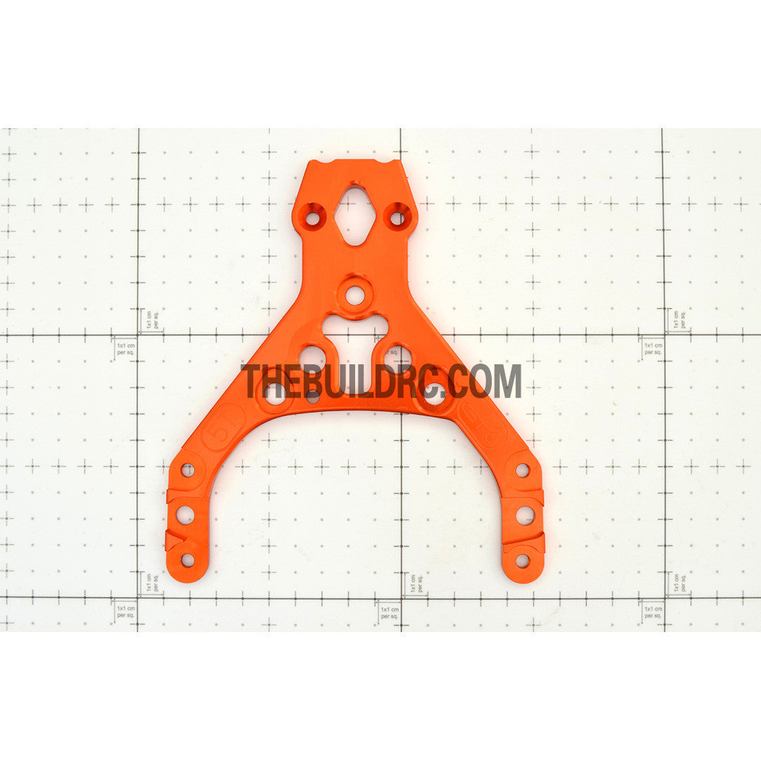 KM HPI Baja 5B 5T SS-Alloy Front upper Plate (Orange) 6mm thick