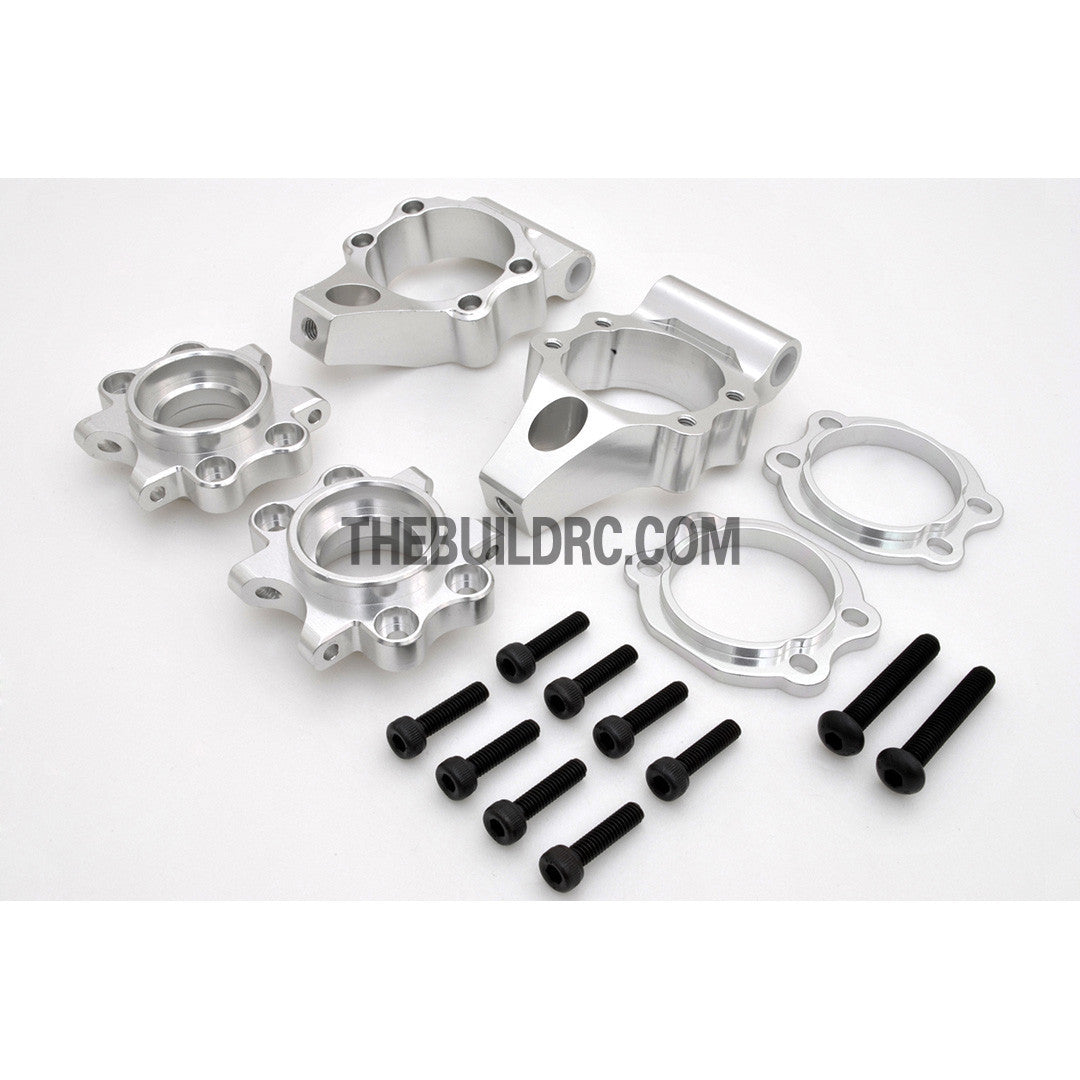 KM HPI Baja 5B 5T SS- Alloy rear hub carrier (Silver)