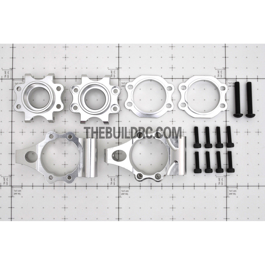 KM HPI Baja 5B 5T SS- Alloy rear hub carrier (Silver)