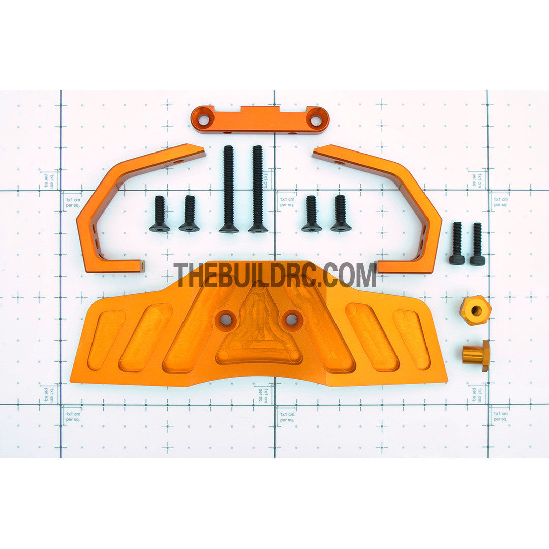 KM HPI Baja 5B 5T SS-Alloy Front Bumper Set for Baja - Orange