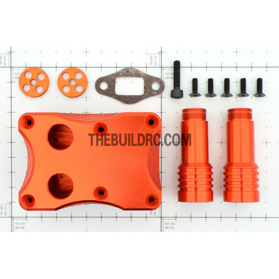 KM HPI Baja 5B 5T SS-Alloy Rev Box (Orange)