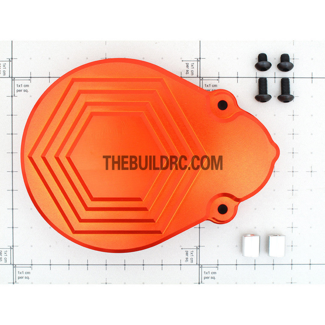 KM HPI Baja 5B 5T SS-Alloy Gear Cover for Standard Baja Transmissions - Orange