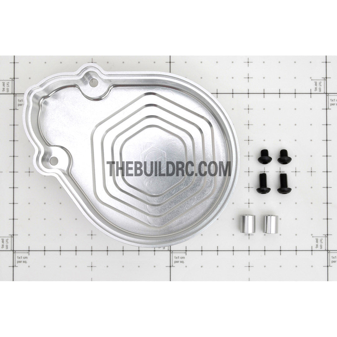 KM HPI Baja 5B 5T SS-Alloy Gear Cover for Standard Baja Transmissions - Silver