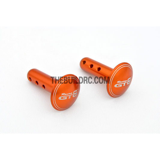 KM HPI Baja 5B 5T SS-Alloy Rear Spoiler Stand / Mount - Orange