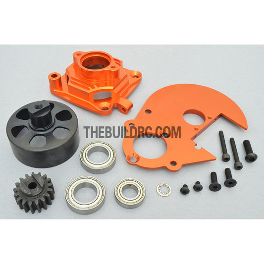 KM HPI Baja 5B 5T SS-Alloy HD Super-Duty Clutch System w/ 17T Gear - Orange