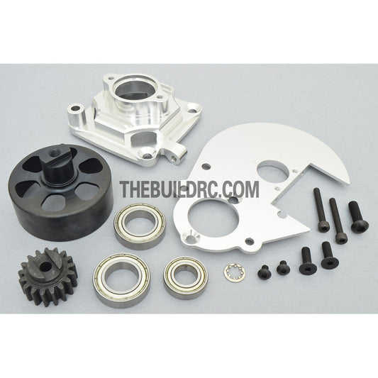 KM HPI Baja 5B 5T SS-Alloy HD Super-Duty Clutch System w/ 17T Gear - Silver