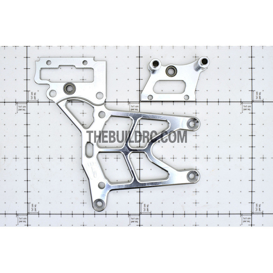 KM HPI Baja 5B 5T SS-Alloy Rear Upper Plate 6mm thick - Silver (New)