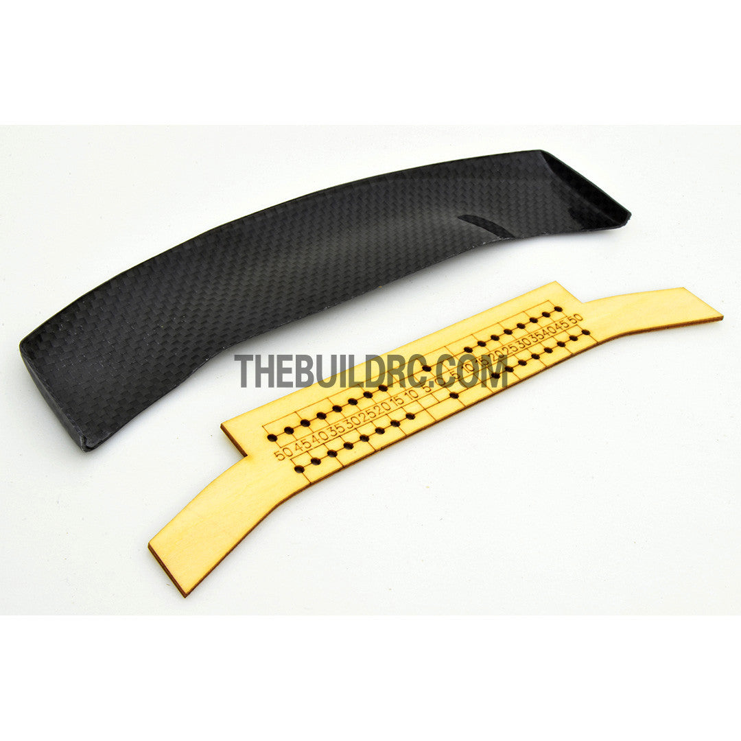 1/10 RC Racing Car 185x45mm Carbon Fiber GT Wing Rear Spoiler with Adjustable Stand B & Tool