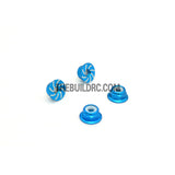 1/10 RC Car 4mm Alloy Anti-Loose Wheel Rim Lock Nut 4pcs - Light Blue