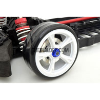 1/10 RC Car 4mm Alloy Anti-Loose Wheel Rim Lock Nut 4pcs - Dark Blue