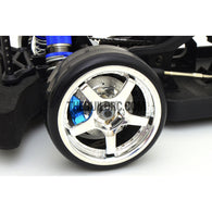 1/10 RC Car 4mm Alloy Anti-Loose Wheel Rim Lock Nut 4pcs - Grey