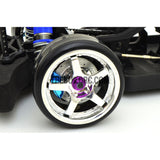1/10 RC Car 4mm Alloy Anti-Loose Wheel Rim Lock Nut 4pcs - Purple