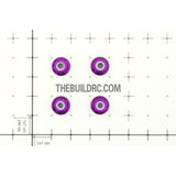 1/10 RC Car 4mm Alloy Anti-Loose Wheel Rim Lock Nut 4pcs - Purple