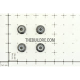 1/10 RC Car 4mm Alloy Anti-Loose Wheel Rim Lock Nut 4pcs - Silver