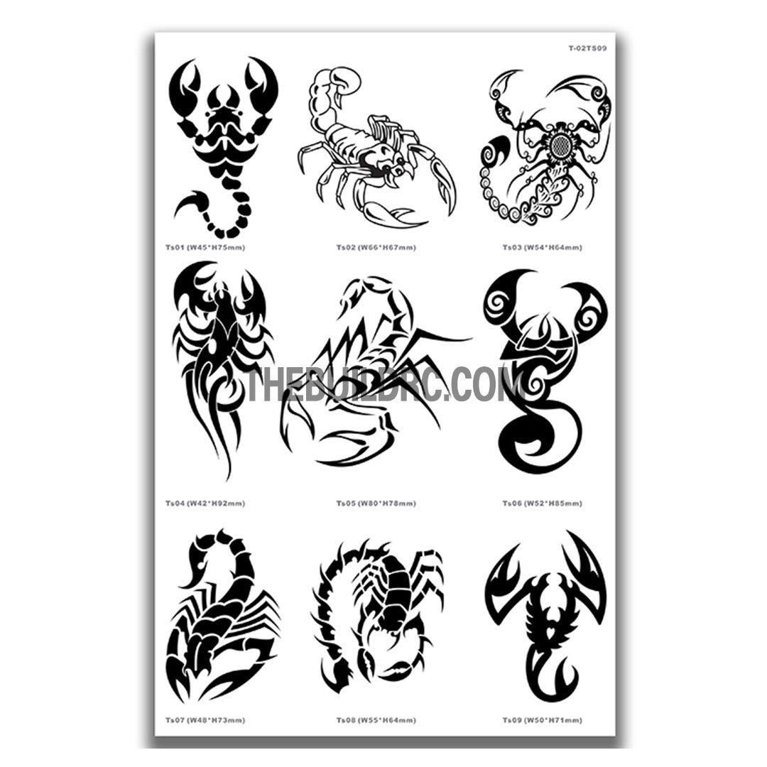 AQ Dispersible Thin Film Model Decal Black & White Scorpion