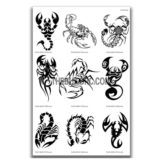 AQ Dispersible Thin Film Model Decal Black & White Scorpion