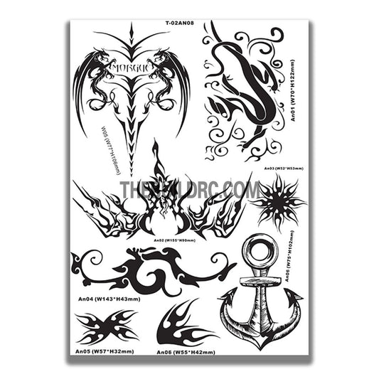 AQ Dispersible Thin Film Model Decal Black & White Symbols
