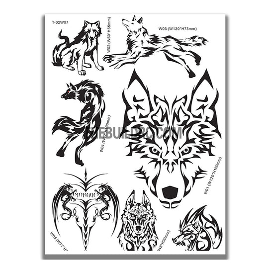 AQ Dispersible Thin Film Model Decal Black & White Wolfs