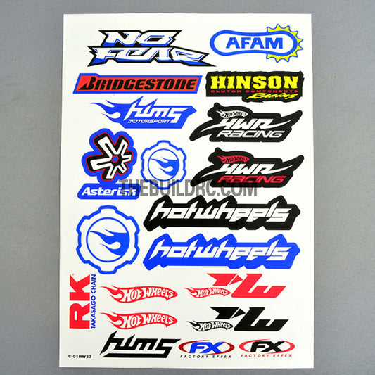 BRIDGESTONE / HOTWHEELS MOTORSPORT AQ Dispersible Thin Film Color Decal