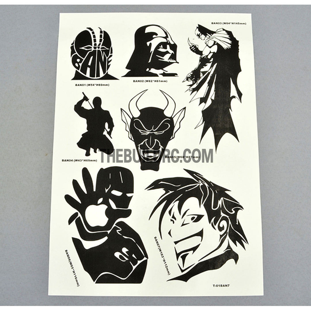 Peacock AQ Dispersible Thin Film Black & White Decal