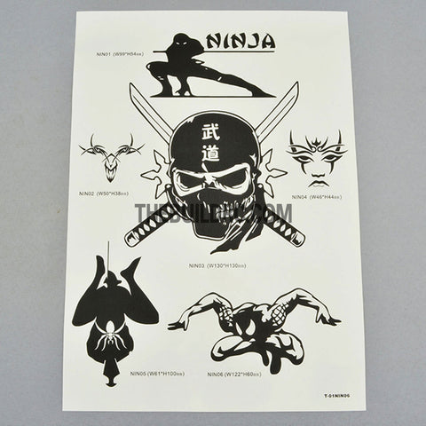 Japanese Ninja AQ Dispersible Thin Film Black & White Decal