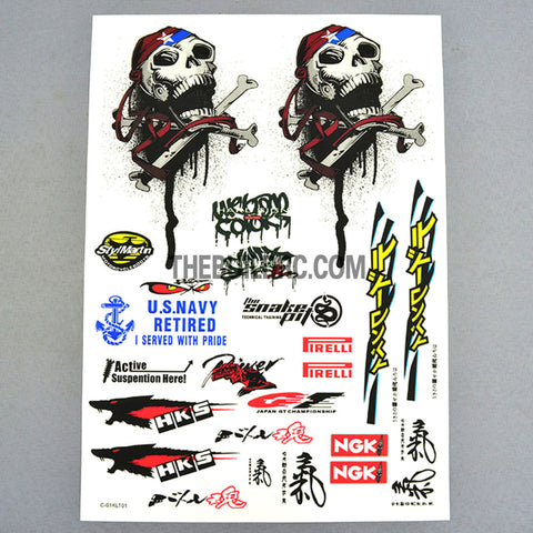 Skull HKS NGK AQ Dispersible Thin Film Color Decal