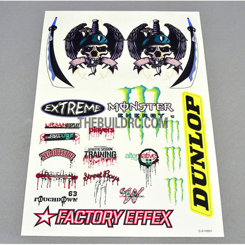 Skull Monster Extreme Dunlop AQ Dispersible Thin Film Color Decal
