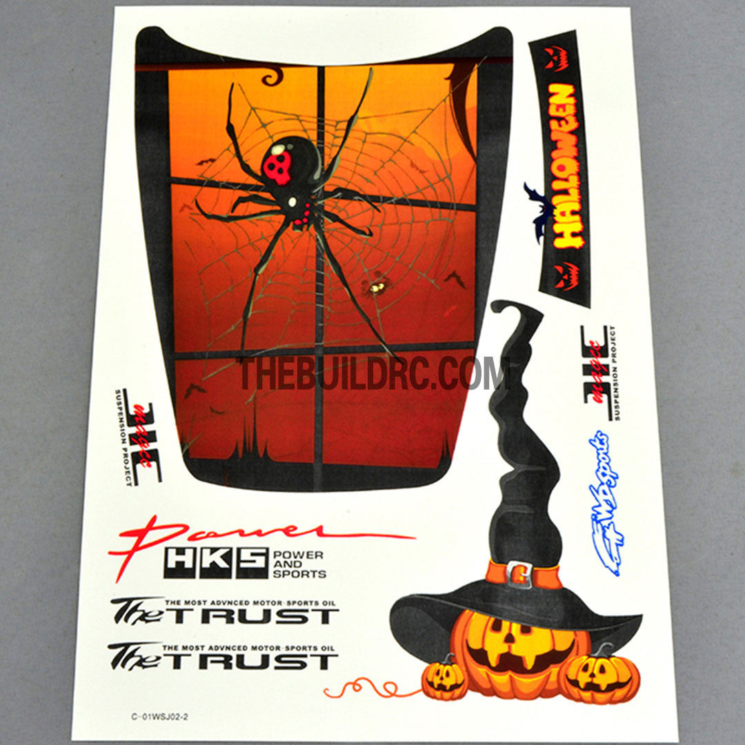 Halloween Party x Pumpkin x Spider AQ Dispersible Thin Film Color Decal