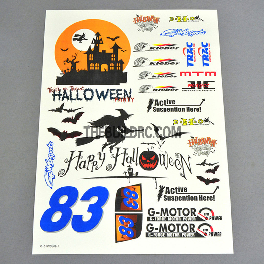 Halloween Party x Pumpkin x Spider AQ Dispersible Thin Film Color Decal