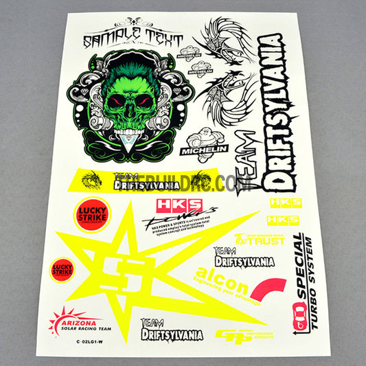 Team Driftsylvania x HKS x MICHELIN AQ Dispersible Thin Film Color Decal