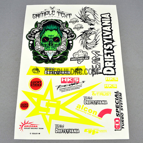 Team Driftsylvania x HKS x MICHELIN AQ Dispersible Thin Film Color Decal