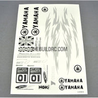 YAMAHA x KAKIMOTO RACING AQ Dispersible Thin Film Black & White Decal