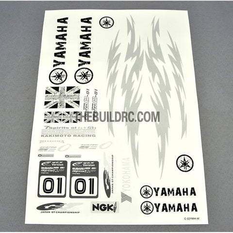 YAMAHA x KAKIMOTO RACING AQ Dispersible Thin Film Black & White Decal