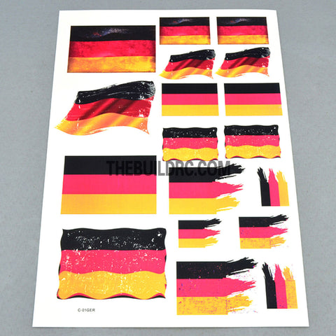 German Flags AQ Dispersible Thin Film Color Decal