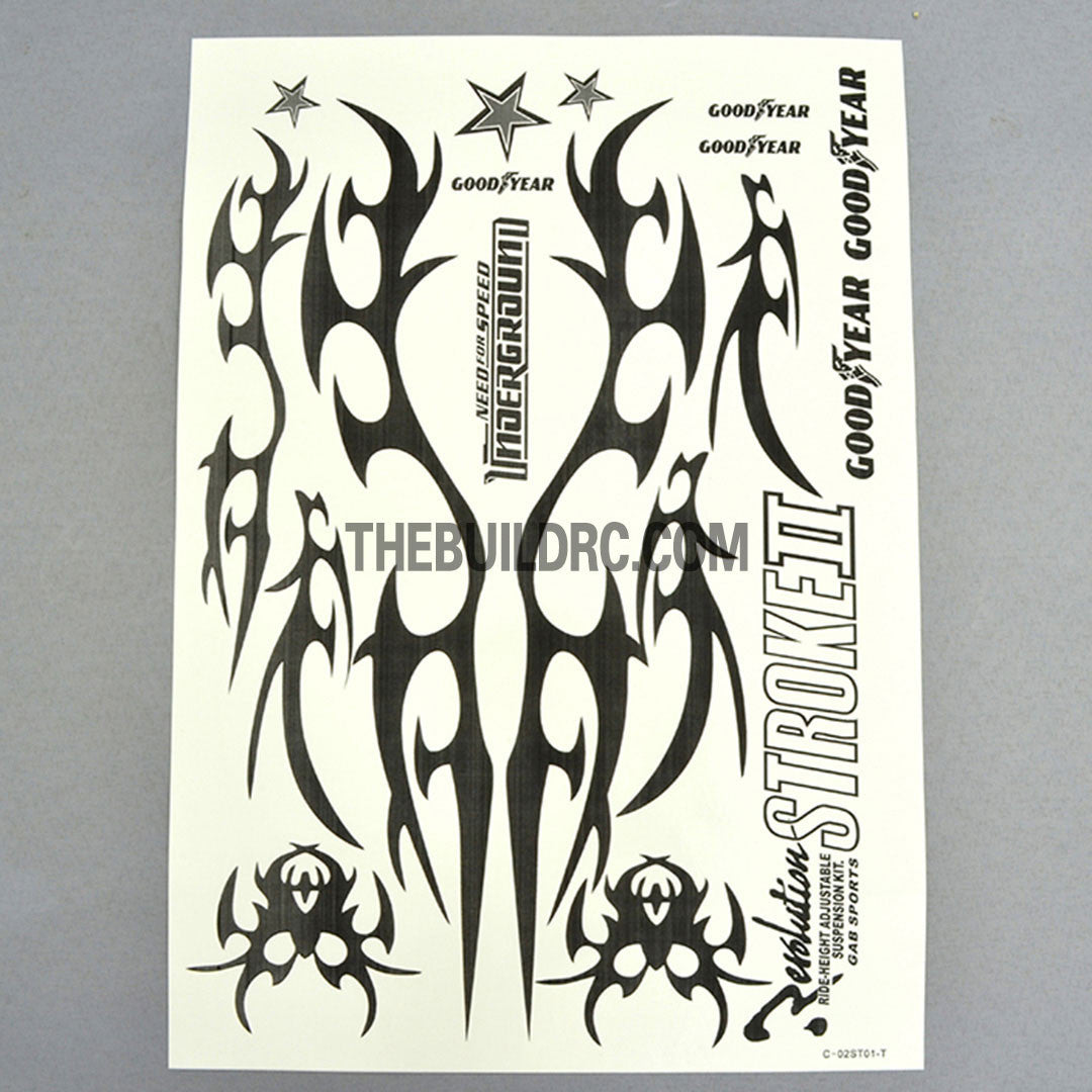 GOODYEAR x STROKE II x UNDERGROUND AQ Dispersible Thin Film Black & White Decal