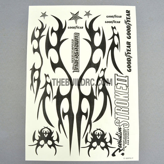 GOODYEAR x STROKE II x UNDERGROUND AQ Dispersible Thin Film Black & White Decal