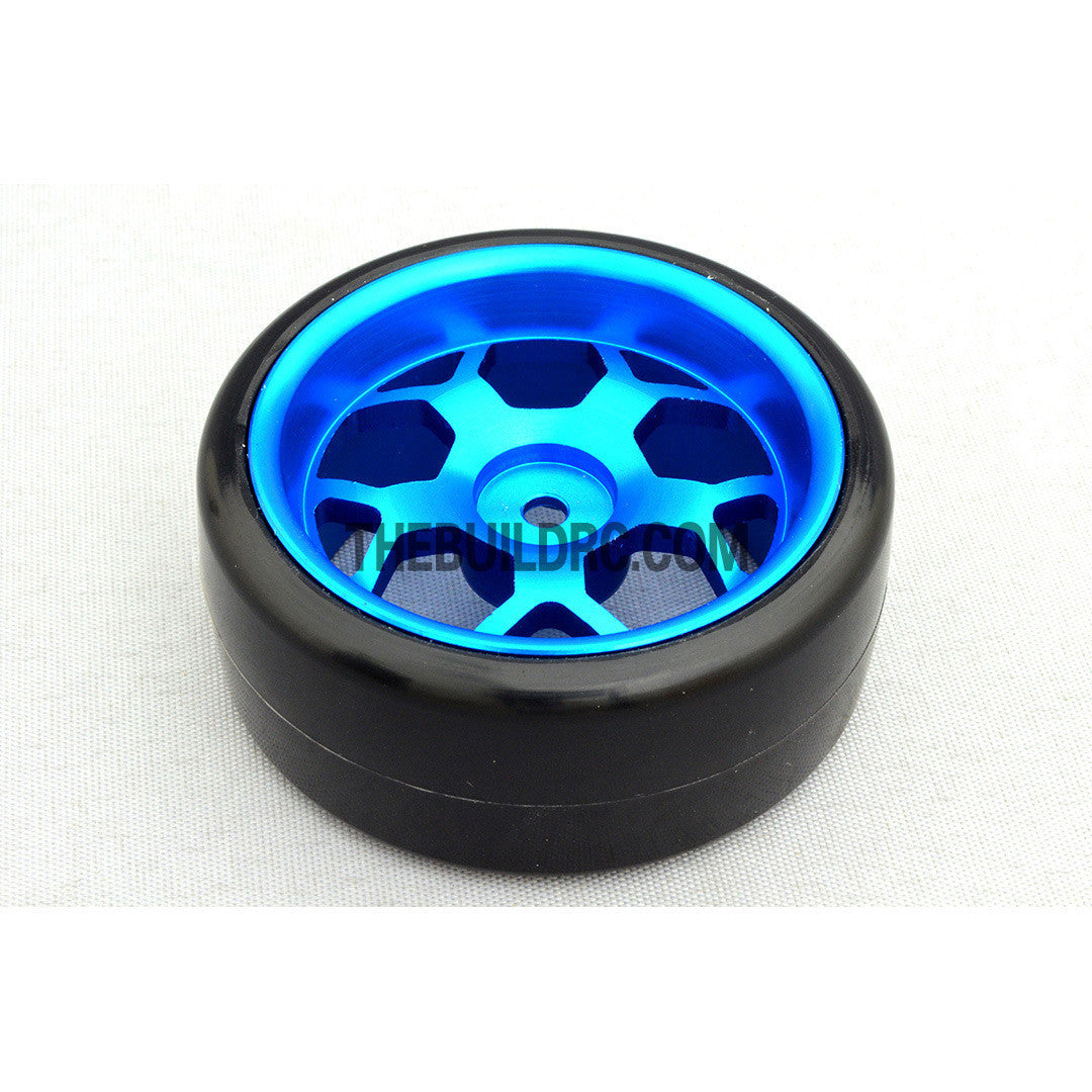 1/10 RC Car 5 Spoke 3mm Offset DRIFT Alloy Wheel with HPI OEM T-DRIFT SLICK DRIFT Tyres / Tires 4pcs