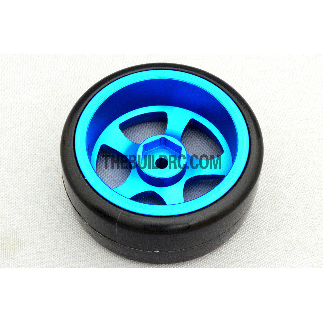 1/10 RC Car 5 Spot 3mm Offset DRIFT Alloy Wheel with HPI OEM T-DRIFT SLICK DRIFT Tyres / Tires 4pcs