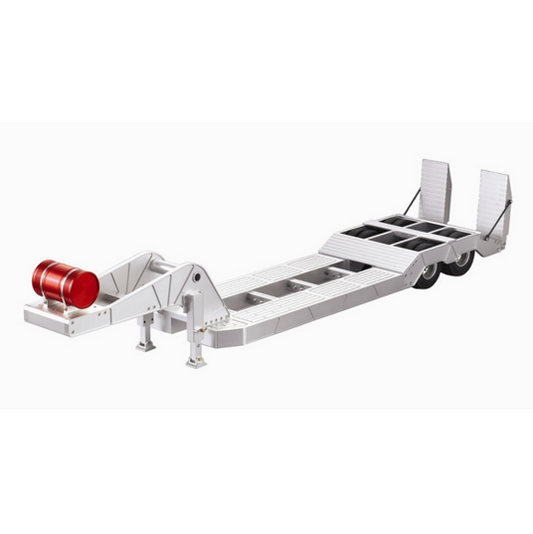 1/14 Tractor Truck CNC Machined Aluminum Engineering Trailer - Silver