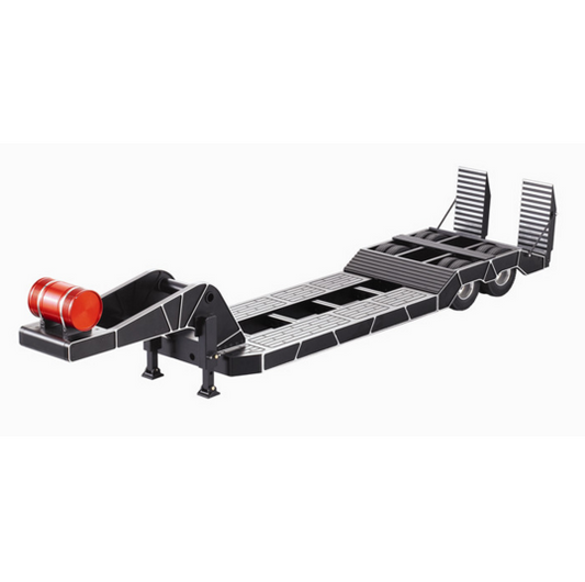 1/14 Tractor Truck CNC Machined Aluminum Engineering Trailer - Black